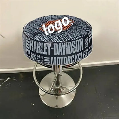 Customizable Padded Bar Stool with Chrome Base
