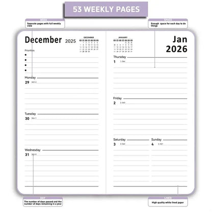2026 Pocket Planner Notebook