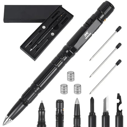 6-in-1 Self Defense Tactical Pen & LED Flashlight