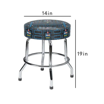 Customizable Round Bar Stool W/ Single Ring Chrome Base