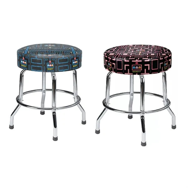 Customizable Round Bar Stool W/ Single Ring Chrome Base