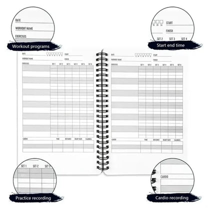 A5 Fitness Journal Spiral Coil Notebook