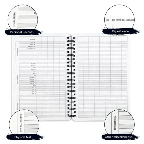 A5 Fitness Journal Spiral Coil Notebook