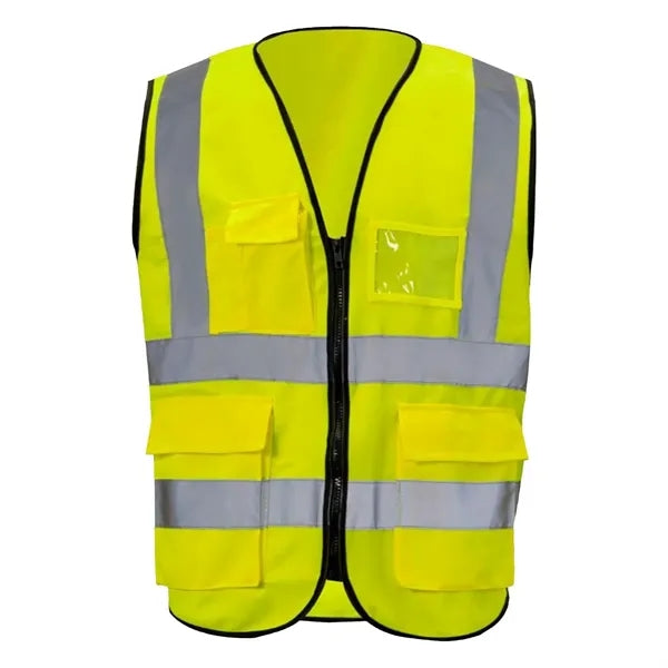 Front-Zip Reflective Safety Vest with Pockets - Interlock Un