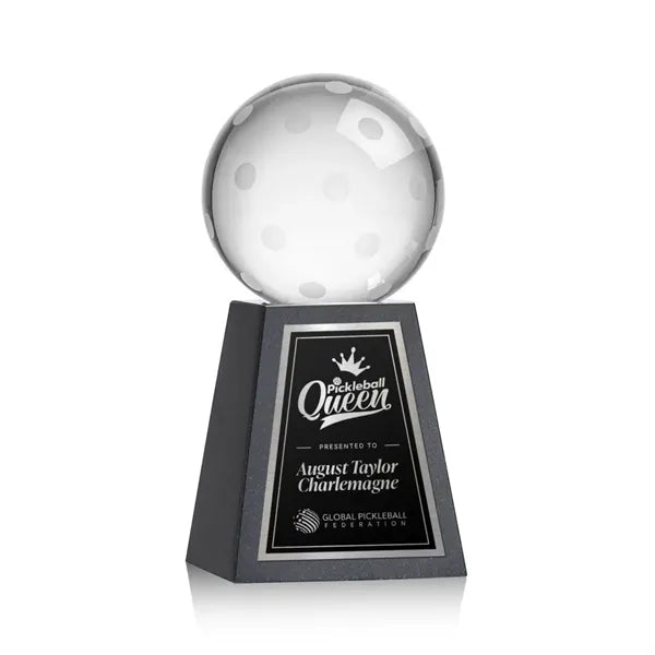 Pickleball Award on Tall Marble Base