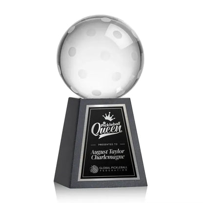 Pickleball Award on Tall Marble Base