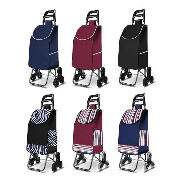 35L Foldable Shopping Cart with Stair Climbing Wheels