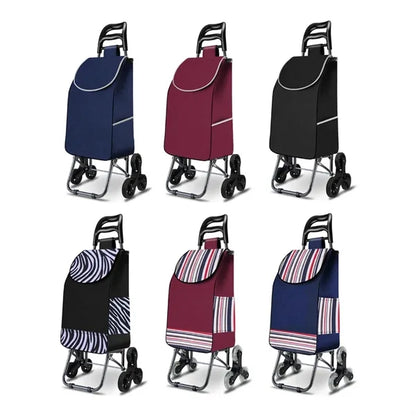 35L Foldable Shopping Cart with Stair Climbing Wheels