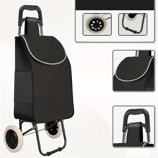 35L Foldable Shopping Cart with Stair Climbing Wheels