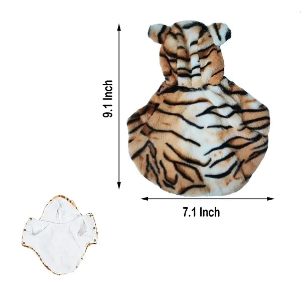 Tiger print warm pet costume for autumn & winter