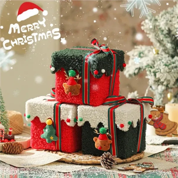 Fleece-covered Thickened Christmas Gift Box