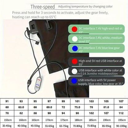 Heated fleece thermal underwear set