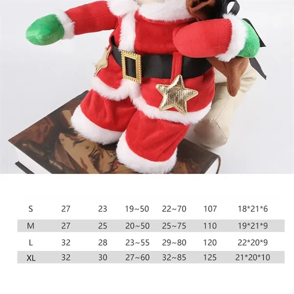 Funny pet Xmas upright clothes