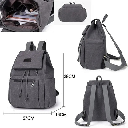 Portable Canvas Backpack Rucksack
