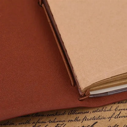 Classic Leather Cover Travel Journa