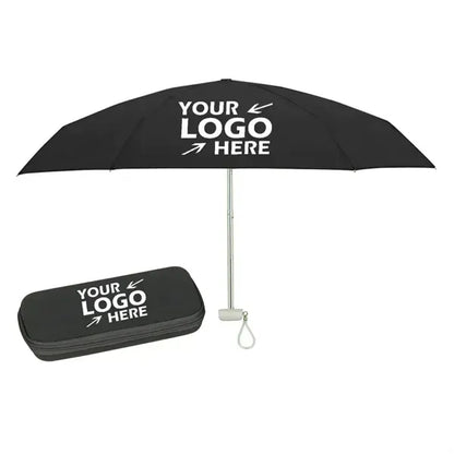 37" Arc Telescopic Folding Travel Umbrella With Eva Case