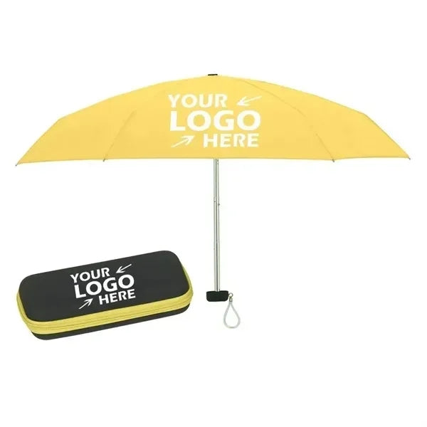 37" Arc Telescopic Folding Travel Umbrella With Eva Case