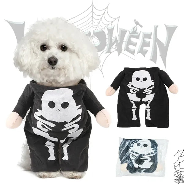 Halloween dog skeleton costumes