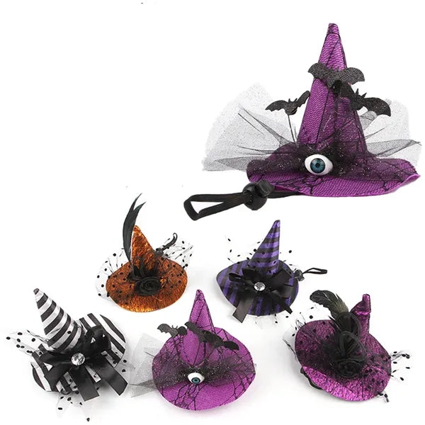 Halloween pet witch hat