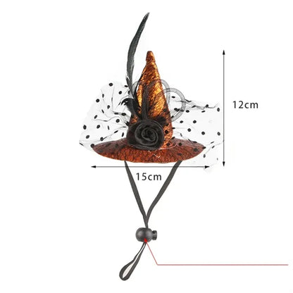 Halloween pet witch hat