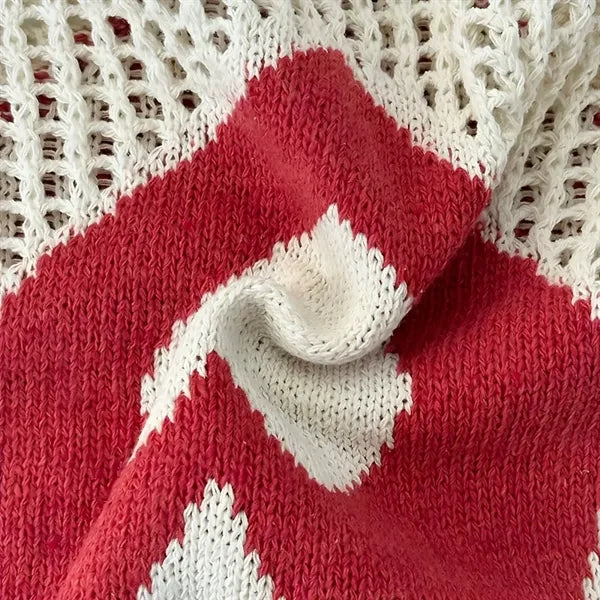 Heart knitted hollow bag