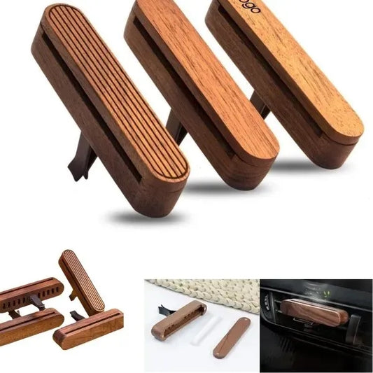 Ventscent Wood Car Air Freshener With Scent Diffuser