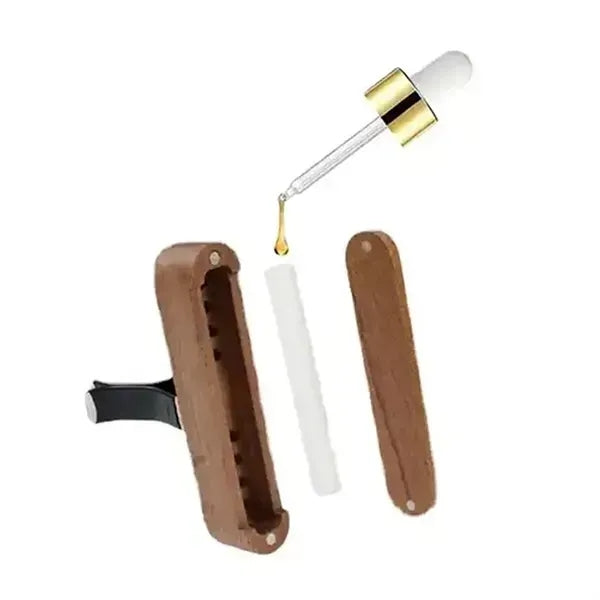 Ventscent Wood Car Air Freshener With Scent Diffuser