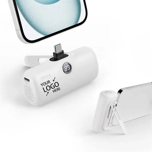 Portable Charger Power Bank With Foldable Metal Stand