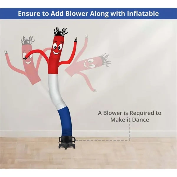 Red White Blue Inflatable Tube Man with blower