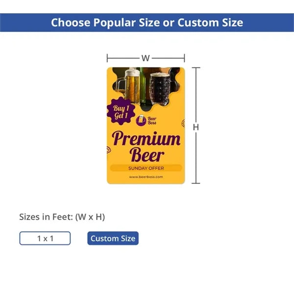 Custom Beer Signs  (1' x1') SQFT