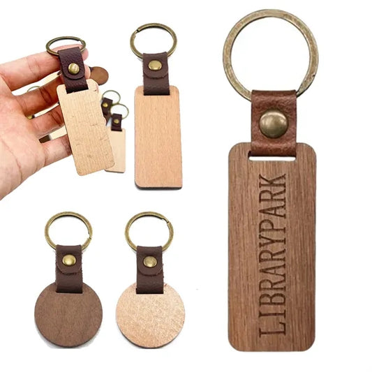 Custom Walnut Wood Keychain