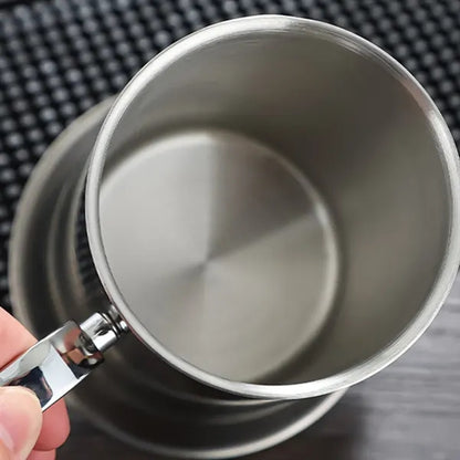 Double Layer Stainless Steel Pouring Beer Mug