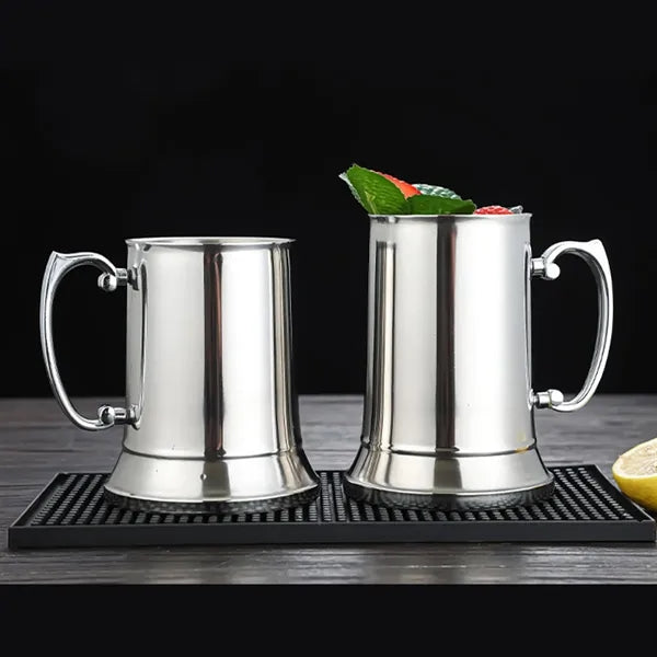 Double Layer Stainless Steel Pouring Beer Mug