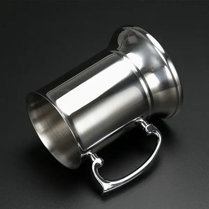 Double Layer Stainless Steel Pouring Beer Mug