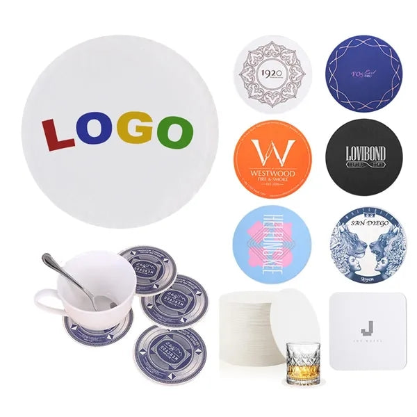 4" Round Cardboard Coasters