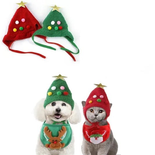 Cat and Dog Christmas Hats