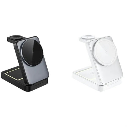 Foldable 3-in-1 Mobile Phone Holder Wireless Charger