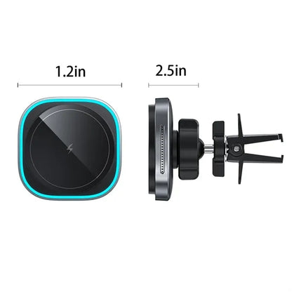 15W Cooling Magnetic Wireless Car Holder and Fast Charger