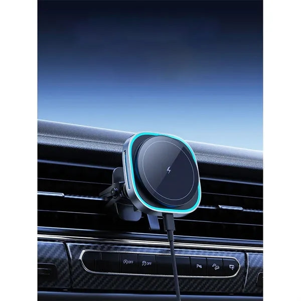 15W Cooling Magnetic Wireless Car Holder and Fast Charger