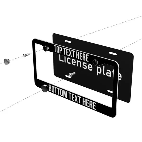 Custom 47mil Aluminum License Plate Frame 12" x 6"