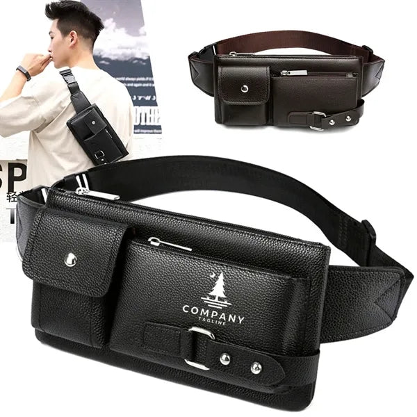 PU leather Casual waist bag
