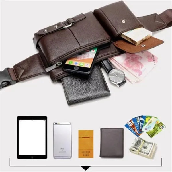 PU leather Casual waist bag