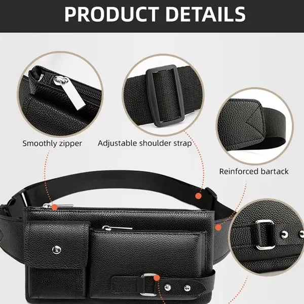 PU leather Casual waist bag