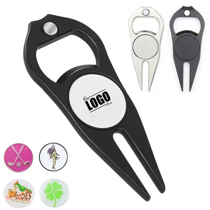 Multi-Functional Golf Divot Tool with Custom Ball Marker