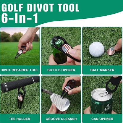 Multi-Functional Golf Divot Tool with Custom Ball Marker