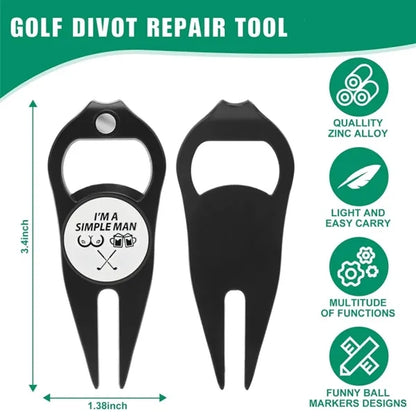 Multi-Functional Golf Divot Tool with Custom Ball Marker