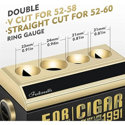 Four-Point Desktop Straight-Cut Cigar Cutter