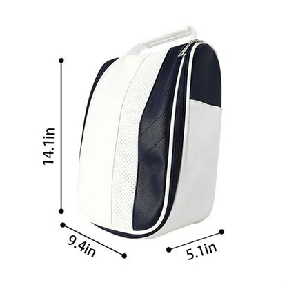 Portable Zippered Golf Shoe Bag With Buckled Handle