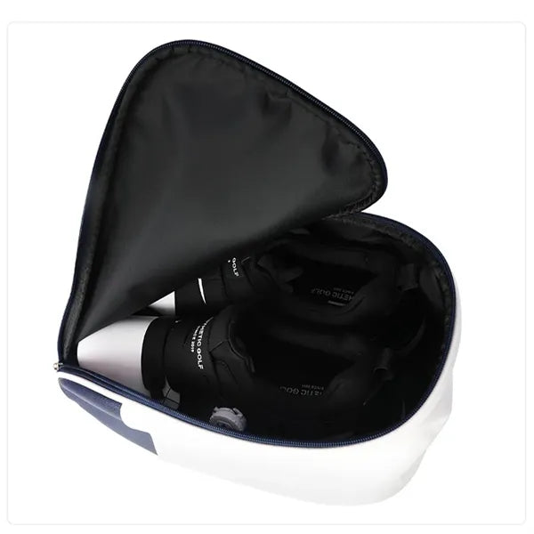 Portable Zippered Golf Shoe Bag With Buckled Handle