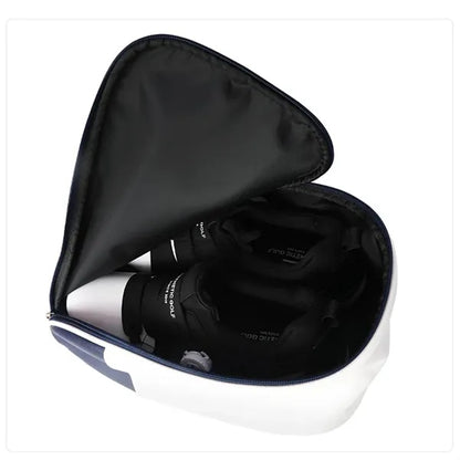 Portable Zippered Golf Shoe Bag With Buckled Handle